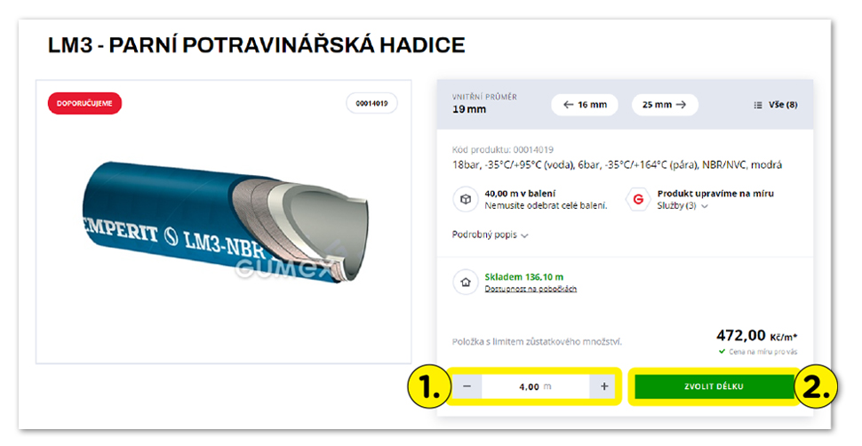 Anzeige der Produktdetails – Punkte 1 und 2
