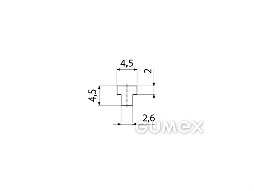 Kompaktes Silikonprofil, T-Form - 0143