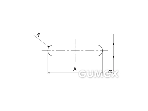 Kompaktes Silikonprofil, I-Form - 0101