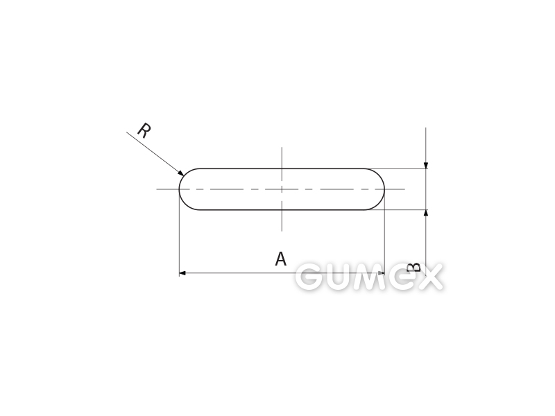 Kompaktes Silikonprofil, I-Form - 0101, 