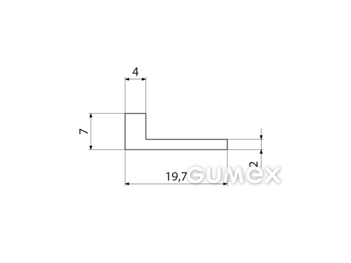 Kompaktes Silikonprofil, L-Form - 0154
