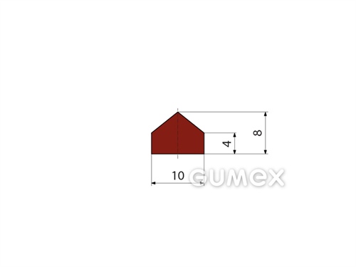 Kompaktes Silikonprofil, D-Form - 0119