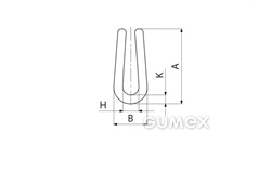 Kompaktes Silikonprofil, U-Form - 0104