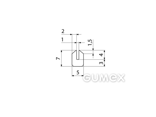 Kompaktes Silikonprofil, U-Form - 0105