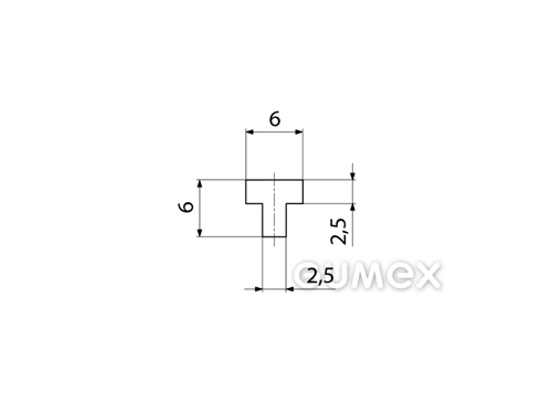 Kompaktes Silikonprofil, T-Form - 0143