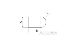 Kompaktes Silikonprofil, D-Form - 0106