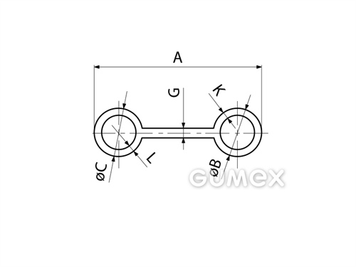 Kompaktes Silikonprofil, I-Form - 0147