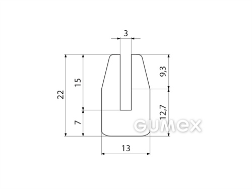 Kompaktes Silikonprofil, U-Form - 0105