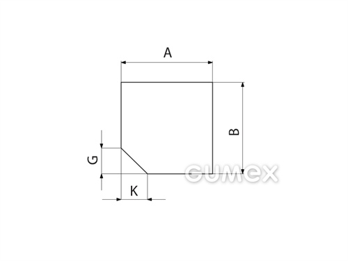 Kompaktes Silikonprofil, Rechteckform - 0175