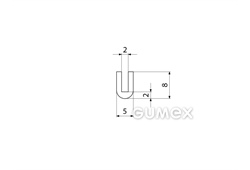Kompaktes Silikonprofil, U-Form - 0104