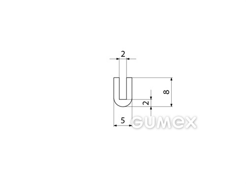 Kompaktes Silikonprofil, U-Form - 0104
