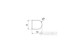 Kompaktes Silikonprofil, D-Form - 0106