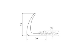 Kompaktes Silikonprofil, L-Form - 0135