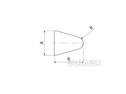 Kompaktes Silikonprofil, D-Form - 0120