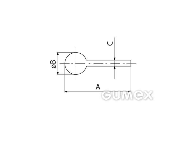 Kompaktes Silikonprofil, I-Form - 0171, 