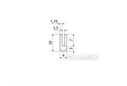 Kompaktes Silikonprofil, U-Form - 0104