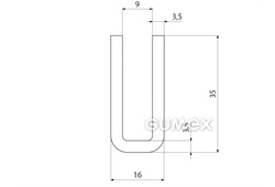 Kompaktes Silikonprofil, U-Form - 0517