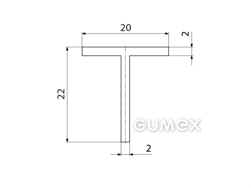 Kompaktes Silikonprofil, T-Form - 0143