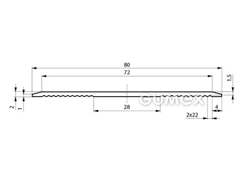 Kompaktes Silikonprofil, I-Form - 0515