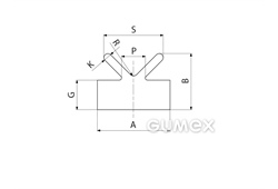 Kompaktes Silikonprofil, mit Formgebung - 0168