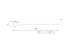 Kompaktes Silikonprofil, I-Form - 0171
