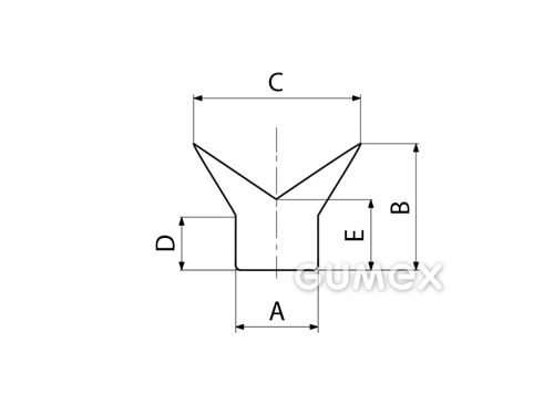 Kompaktes Silikonprofil, Y-Form - 0116