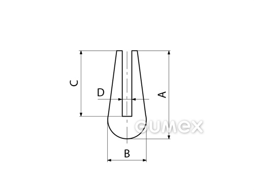 Kompaktes Silikonprofil, U-Form - 0145