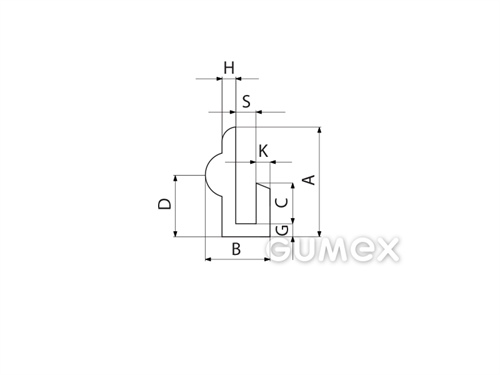 Kompaktes Silikonprofil, U-Form - 0176