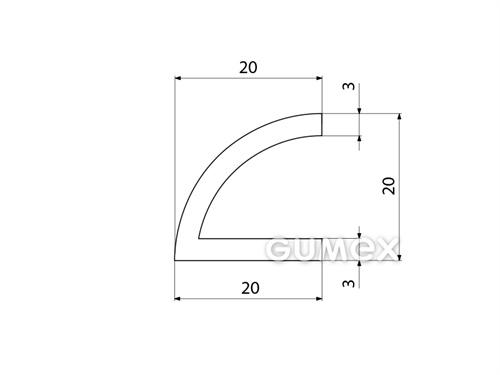 Kompaktes Silikonprofil, L-Form - 0136