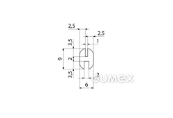 Kompaktes Silikonprofil, H-Form - 0178