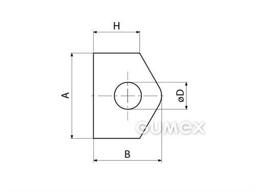 Kompaktes Silikonprofil, D-Form - 0119