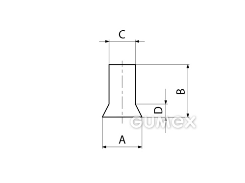 Kompaktes Silikonprofil, I-Form - 0115