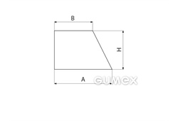 Kompaktes Silikonprofil, Trapezform - 0024