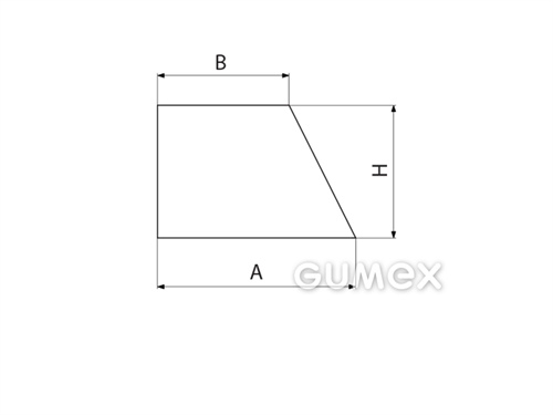 Kompaktes Silikonprofil, Trapezform - 0024