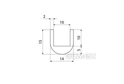 Kompaktes Silikonprofil, U-Form - 0104
