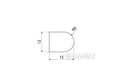 Kompaktes Silikonprofil, D-Form - 0106