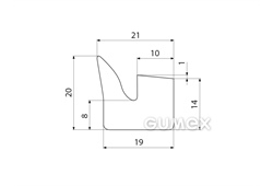 Kompaktes Silikonprofil, V-Form - 0506