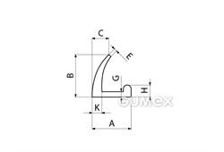 Kompaktes Silikonprofil, L-Form - 0135