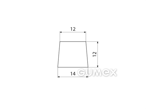 Kompaktes Silikonprofil, Trapezform - 0023