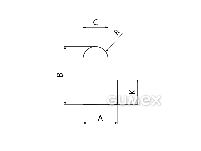 Kompaktes Silikonprofil, L-Form - 0209, 