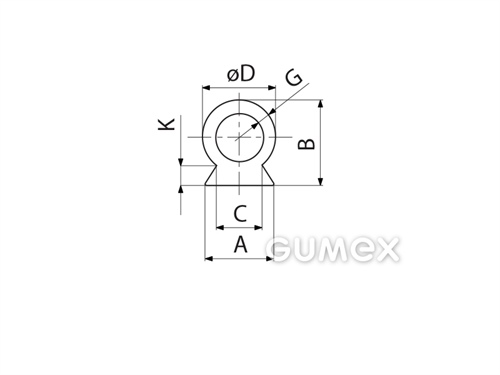 Kompaktes Silikonprofil, mit Formgebung, Hohlkammer - 0177