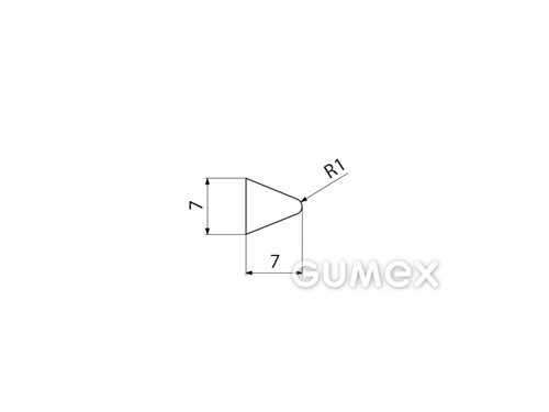 Kompaktes Silikonprofil, D-Form - 0120