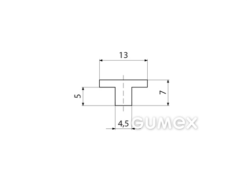 Kompaktes Silikonprofil, T-Form - 0143