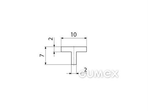 Kompaktes Silikonprofil, T-Form - 0143