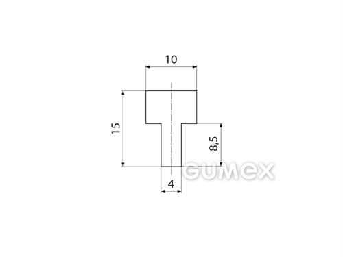 Kompaktes Silikonprofil, T-Form - 0143