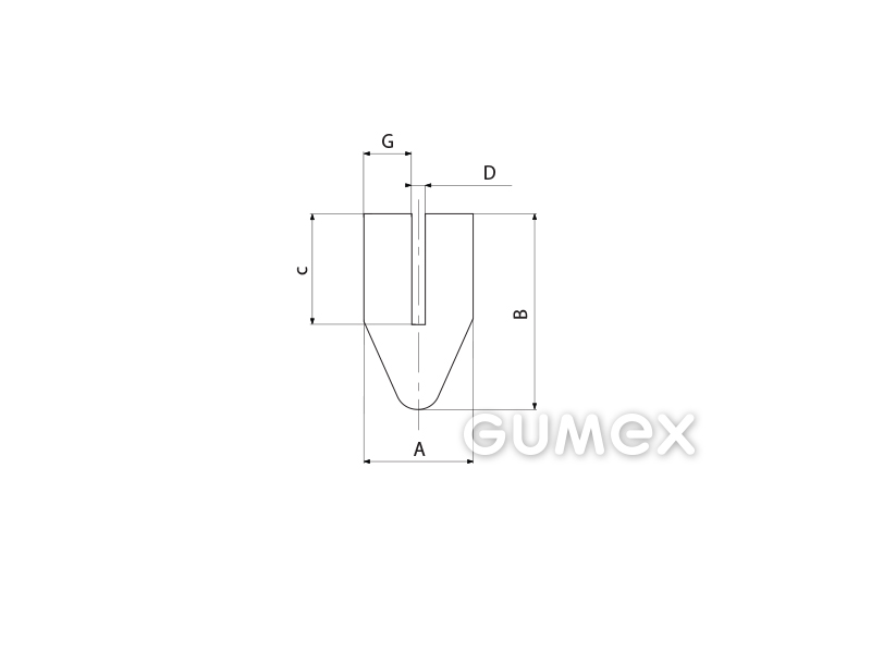 Kompaktes Silikonprofil, U-Form - 0179