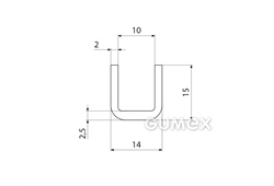 Kompaktes Silikonprofil, U-Form - 0517