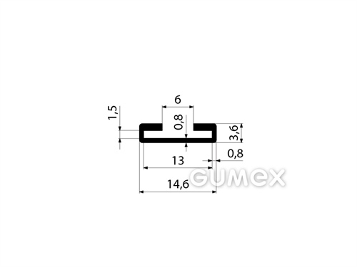 Kompaktes Silikonprofil, C-Form - 0164