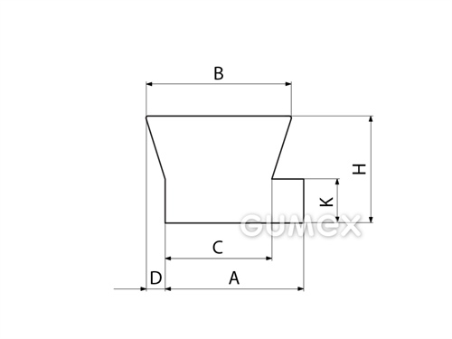 Kompaktes Silikonprofil, mit Formgebung - 0210