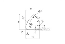 Kompaktes Silikonprofil, L-Form - 0135